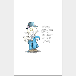 Dapper Cat - Tail Holes Posters and Art